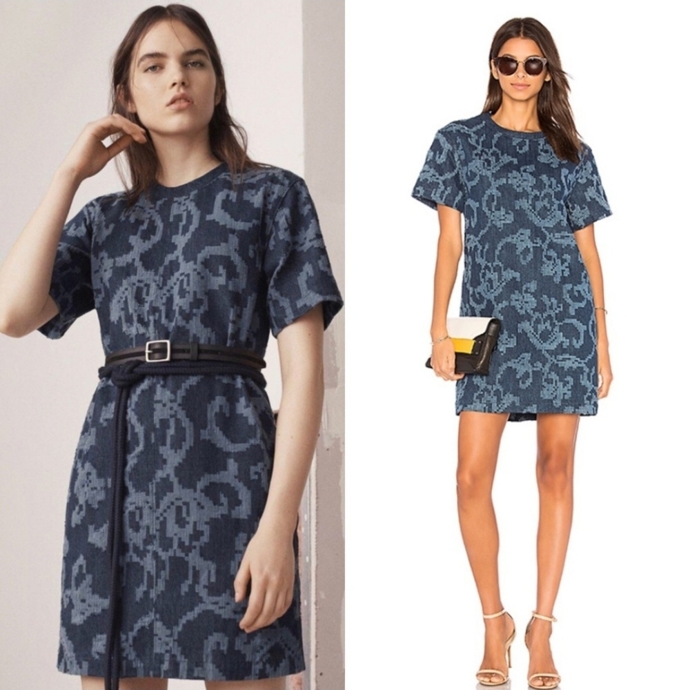 Rag & Bone Blue Patterned Mini Dress - Picture 2 of 12